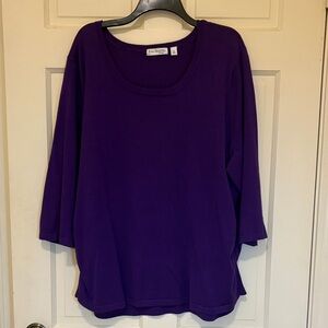 Kim Rogers Women's Deep Purple Lightweight Sweater